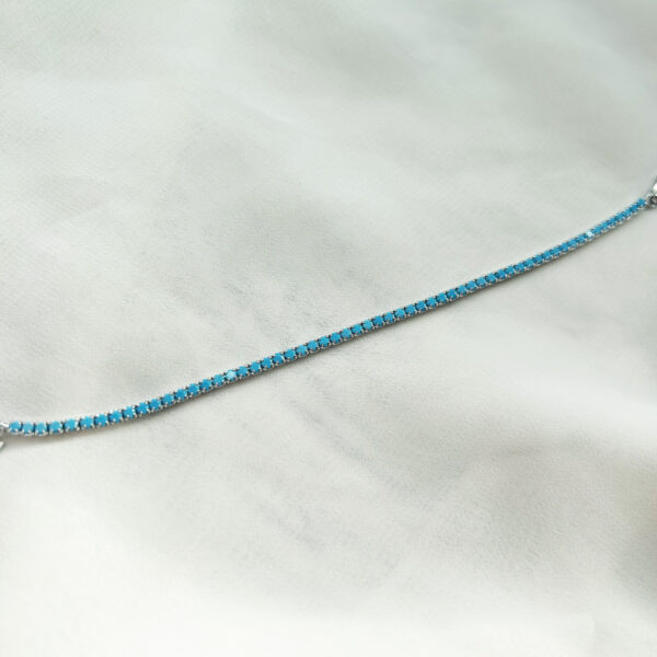 PULSERAS TENNIS RODINADAS CON ZIRCON DE COLORES - Imagen 2