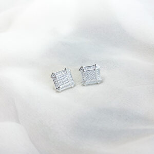 ARETE CUADRADO DE ZIRCONES DE COLORES Y ZIRCONES