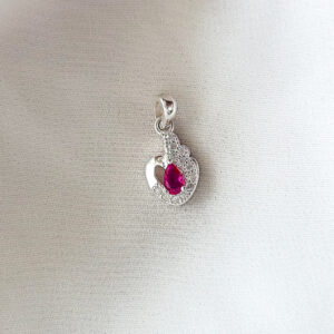 CORAZON DE ZIRCONES DE COLORES