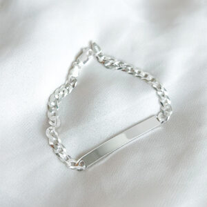 PULSERA DE PLACA DE HOMBRE RECTANGULAR Y ESTILO LOMO DE CORVINA