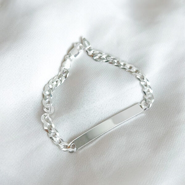 PULSERA DE PLACA DE HOMBRE RECTANGULAR Y ESTILO LOMO DE CORVINA